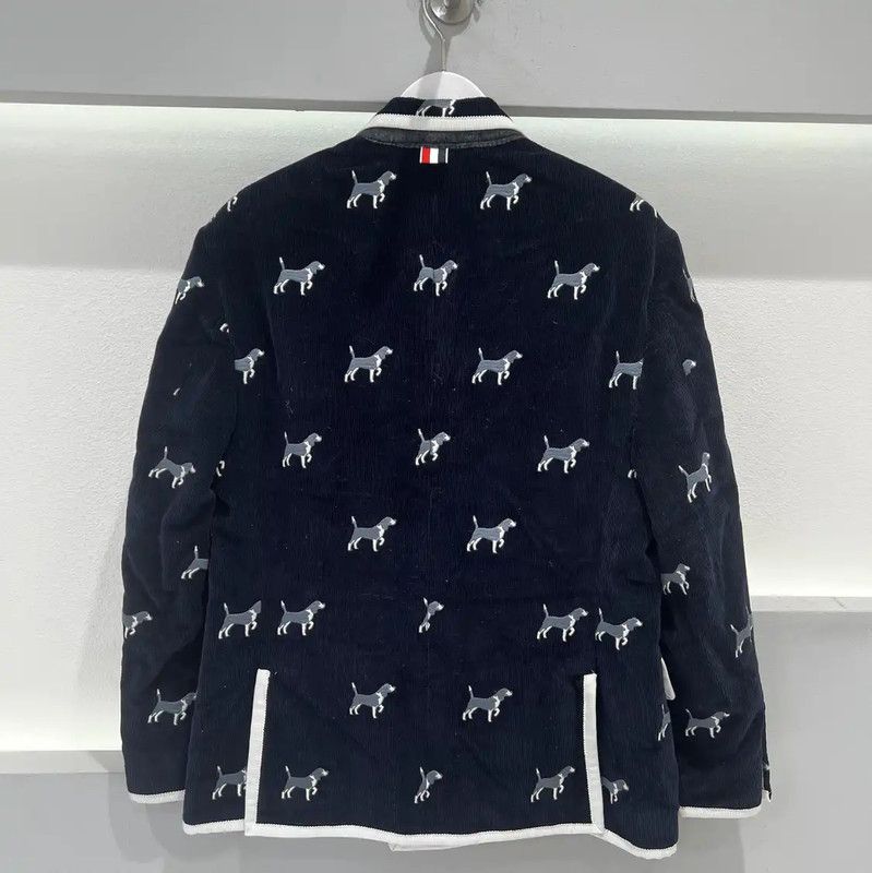Thom Browne Thom Browne Multicolor Men's Blazer with Dog Print 0089 Size US M / EU 48-50 / 2 - 2 Thumbnail