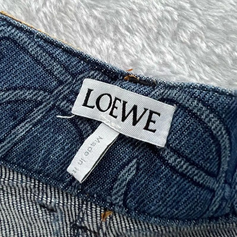 Loewe Loewe Summer Blue Cotton Mini Skirt 0089 Size 26" / US 2 / IT 38 - 3 Thumbnail