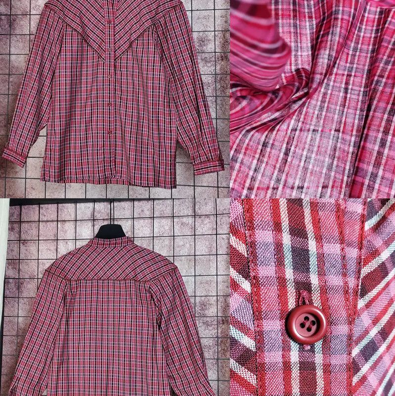 Dior Dior Red Wool Plaid Long Sleeve Cardigan 0089 Size M / US 6-8 / IT 42-44 - 3 Thumbnail