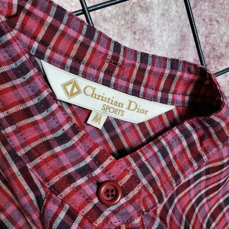 Dior Dior Red Wool Plaid Long Sleeve Cardigan 0089 Size M / US 6-8 / IT 42-44 - 8 Thumbnail