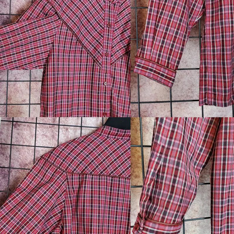 Dior Dior Red Wool Plaid Long Sleeve Cardigan 0089 Size M / US 6-8 / IT 42-44 - 7 Thumbnail
