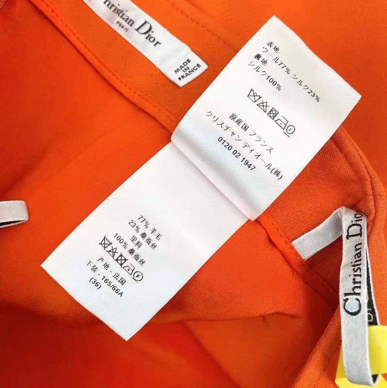 Dior Dior Orange Wool Women's Mini Skirt 0089 Size 28" / US 6 / IT 42 - 5 Thumbnail