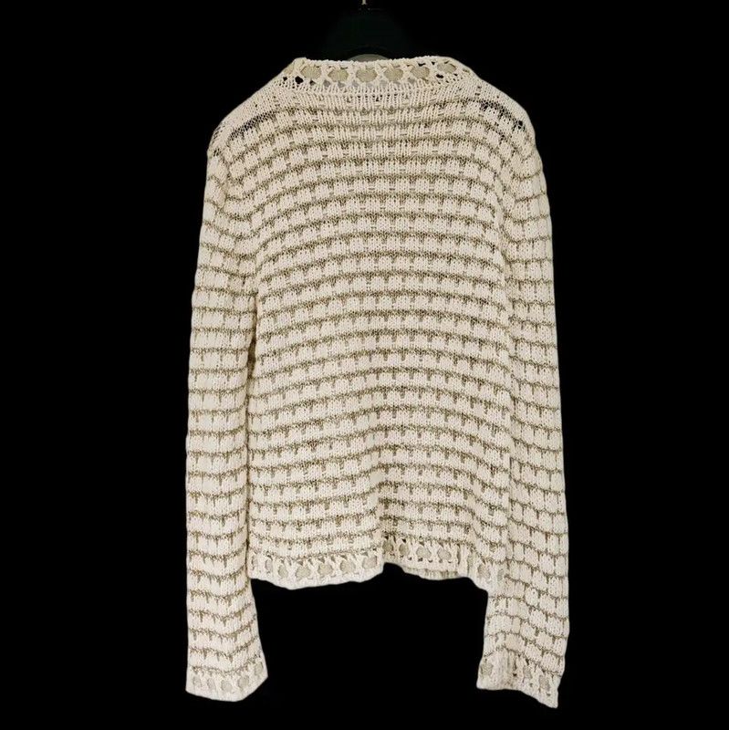 Dior Dior Gold Knit Long Sleeve Cardigan for Women 0089 Size M / US 6-8 / IT 42-44 - 3 Thumbnail