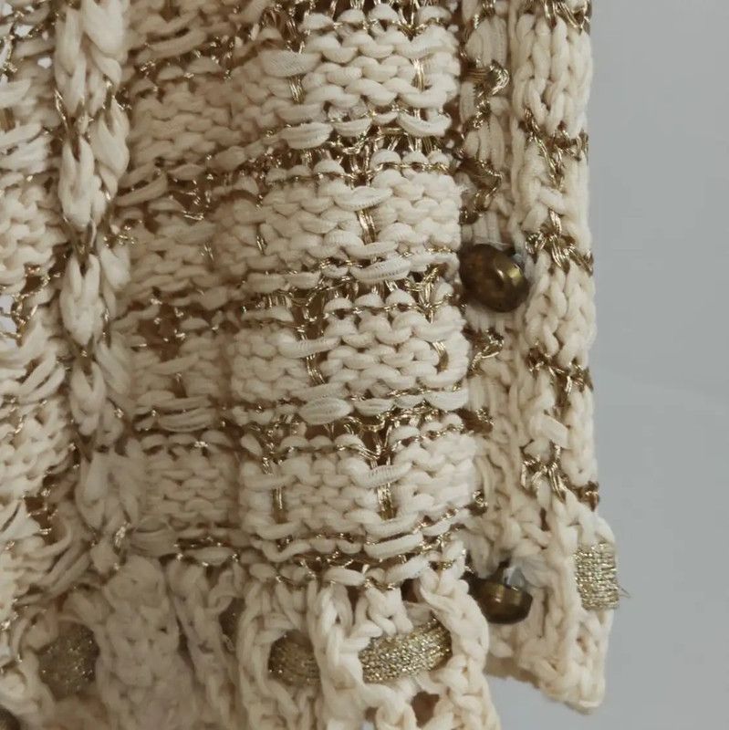 Dior Dior Gold Knit Long Sleeve Cardigan for Women 0089 Size M / US 6-8 / IT 42-44 - 9 Thumbnail