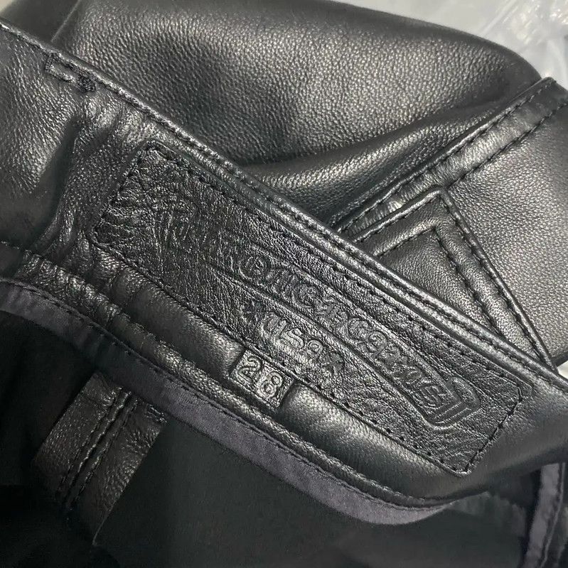 Chrome Hearts Chrome Hearts Black Leather A-Line Skirt 0089 Size 26" / US 2 / IT 38 - 6 Thumbnail
