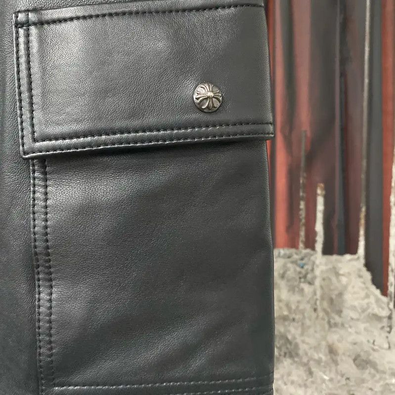 Chrome Hearts Chrome Hearts Black Leather A-Line Skirt 0089 Size 26" / US 2 / IT 38 - 5 Thumbnail