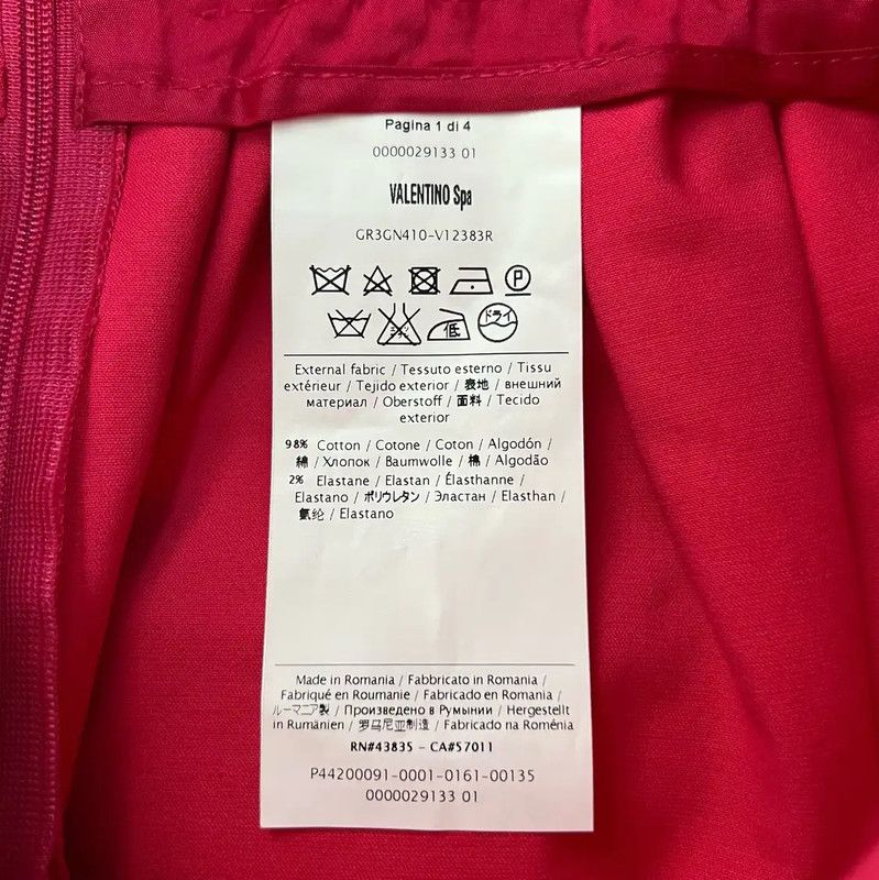 Valentino Valentino Pink Cotton Mini Skirt for Summer 0089 Size 26" / US 2 / IT 38 - 4 Thumbnail