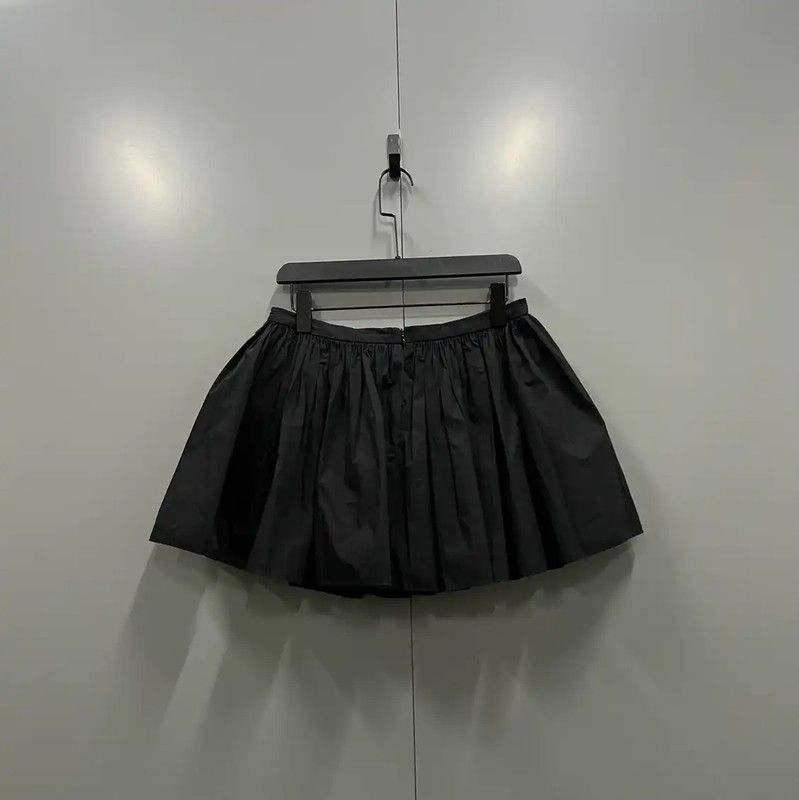 Valentino Valentino Black Cotton Summer Mini Skirt 0089 Size 24" / US 00 / IT 34 - 2 Thumbnail