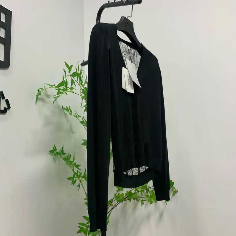 Valentino Valentino Black Women's Knit Cardigan 0089 Size L / US 10 / IT 46 - 3 Thumbnail