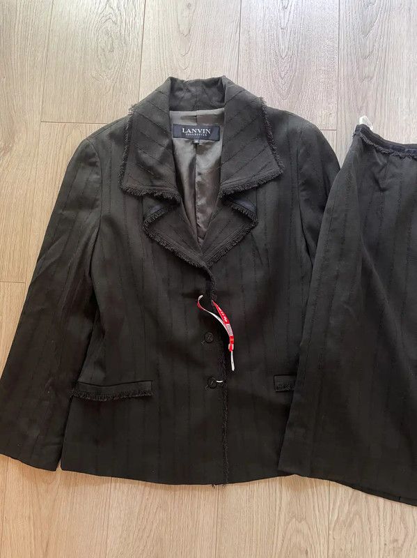 Lanvin Lanvin Cotton Blend Striped Cardigan in Dark Green 0089 Size M / US 6-8 / IT 42-44 - 3 Thumbnail