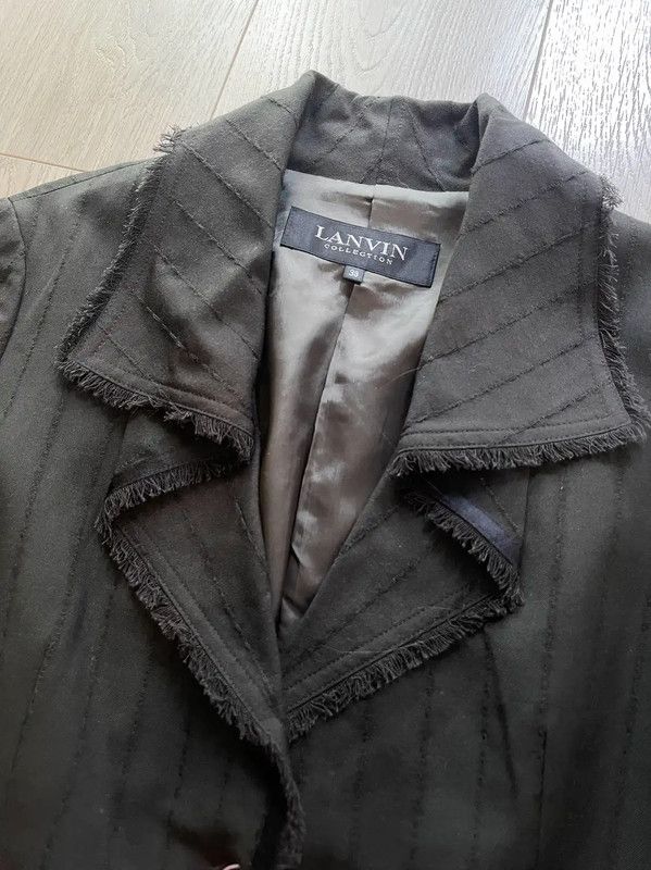 Lanvin Lanvin Cotton Blend Striped Cardigan in Dark Green 0089 Size M / US 6-8 / IT 42-44 - 8 Thumbnail