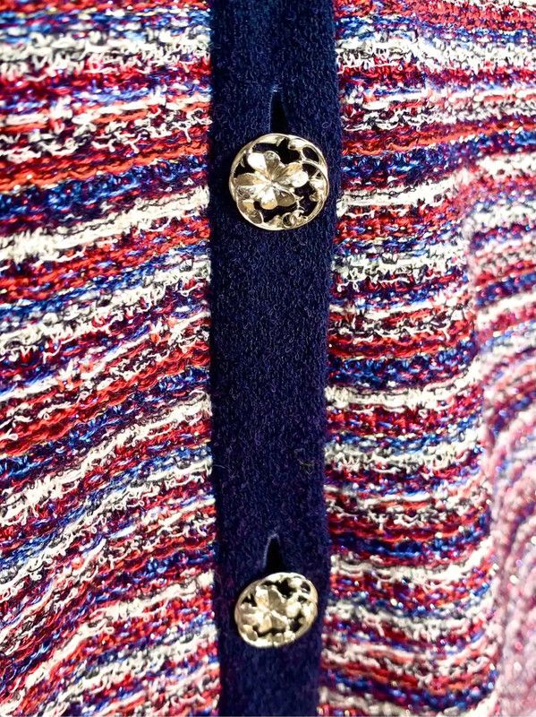 Chanel Chanel Multicolor Cotton Open Cardigan 0089 Size XXS / US 00 / IT 34 - 5 Thumbnail