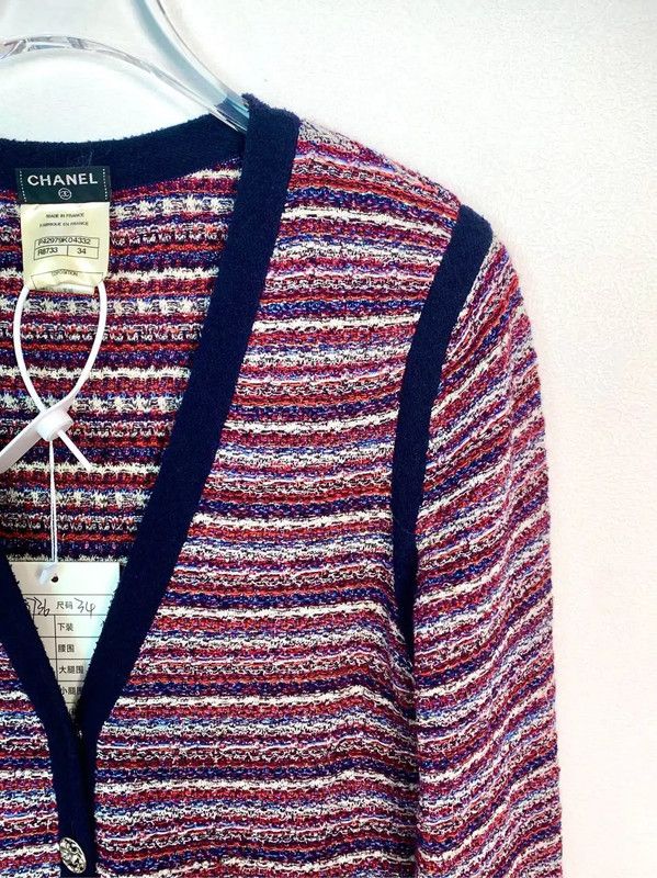 Chanel Chanel Multicolor Cotton Open Cardigan 0089 Size XXS / US 00 / IT 34 - 3 Thumbnail