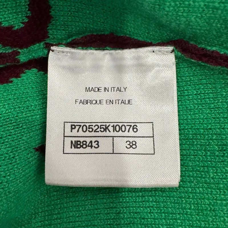 Chanel Chanel Green Logo Sweater in Burgundy 0089 Size M / US 6-8 / IT 42-44 - 6 Thumbnail