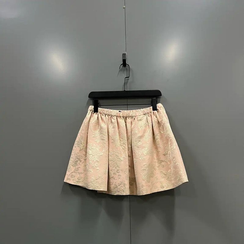 Miu Miu Miu Miu Pink Cotton Summer Mini Skirt 0089 Size 26" / US 2 / IT 38 - 2 Thumbnail