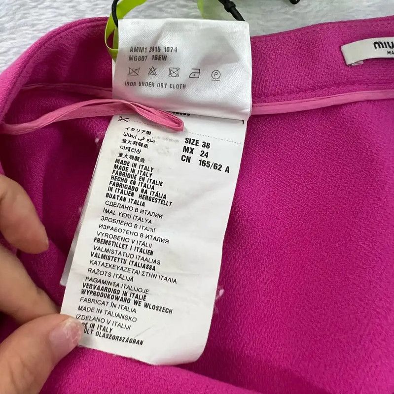 Miu Miu Miu Miu Pink Cotton Summer Mini Skirt 0089 Size 24" / US 00 / IT 34 - 4 Thumbnail