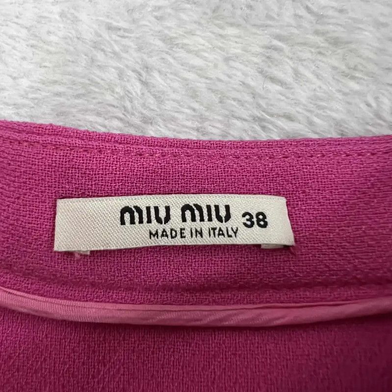 Miu Miu Miu Miu Pink Cotton Summer Mini Skirt 0089 Size 24" / US 00 / IT 34 - 3 Thumbnail