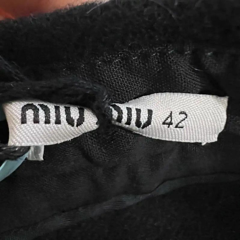 Miu Miu Miu Miu Black Cotton Summer Skirt 0089 Size 28" / US 6 / IT 42 - 3 Thumbnail