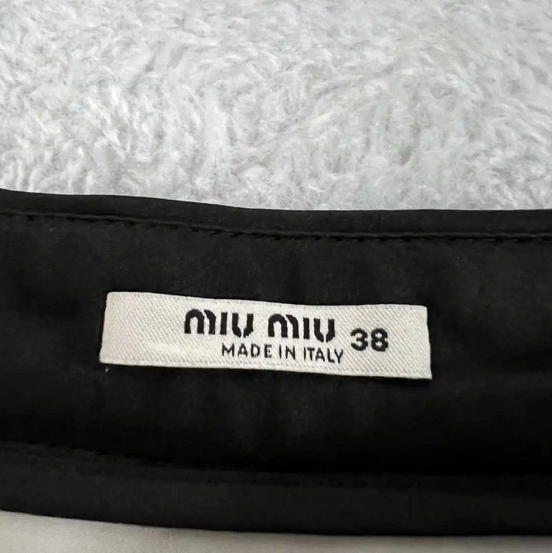 Miu Miu Miu Miu Summer Cream Cotton Mini Skirt 0089 Size 26" / US 2 / IT 38 - 3 Thumbnail