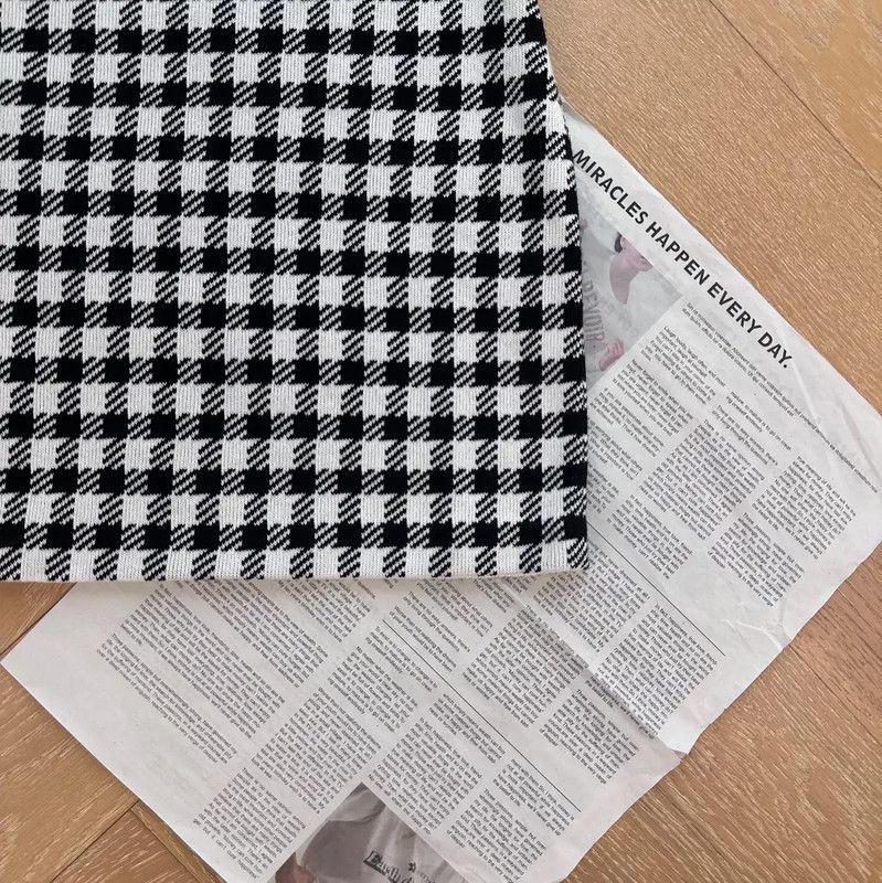 Miu Miu Miu Miu Black Checkered Pattern Mini Skirt 0089 Size 26" / US 2 / IT 38 - 4 Thumbnail