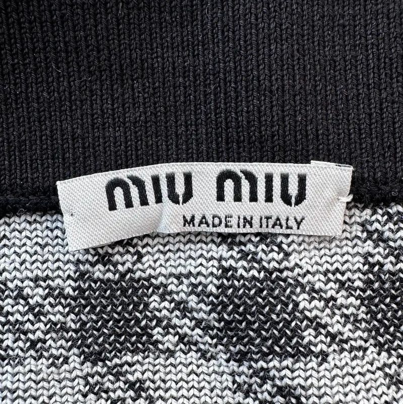 Miu Miu Miu Miu Black Checkered Pattern Mini Skirt 0089 Size 26" / US 2 / IT 38 - 8 Thumbnail