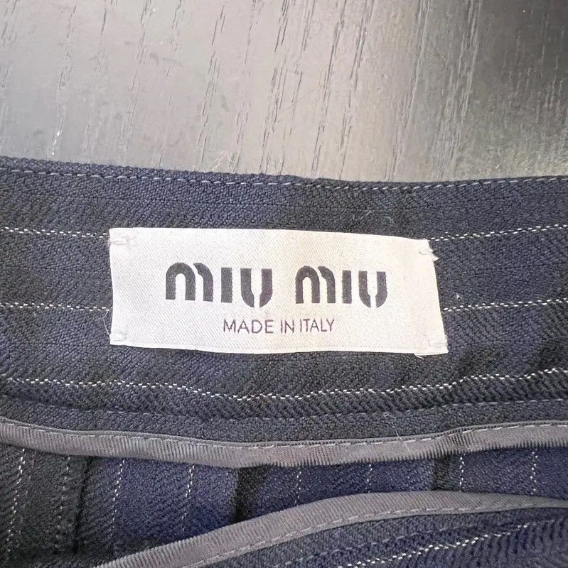 Miu Miu Miu Miu Dark Blue Pleated Skirt 0089 Size 28" / US 6 / IT 42 - 5 Thumbnail