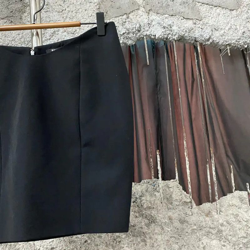 Balmain Balmain Black A-Line Skirt for Summer 0089 Size 28" / US 6 / IT 42 - 4 Thumbnail