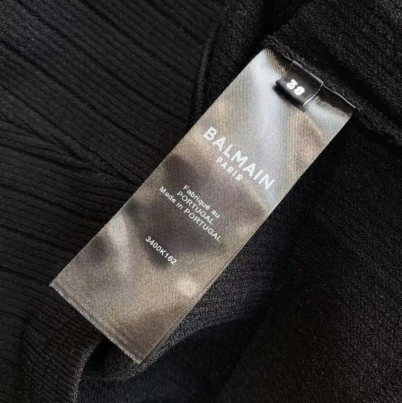 Balmain Balmain Black Cardigan with Gold Buttons 0089 Size ONE SIZE - 5 Thumbnail