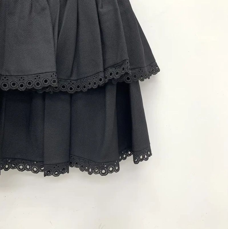 Alexander McQueen Alexander McQueen Black Cotton Ruffled Skirt 0089 Size 26" / US 2 / IT 38 - 4 Thumbnail