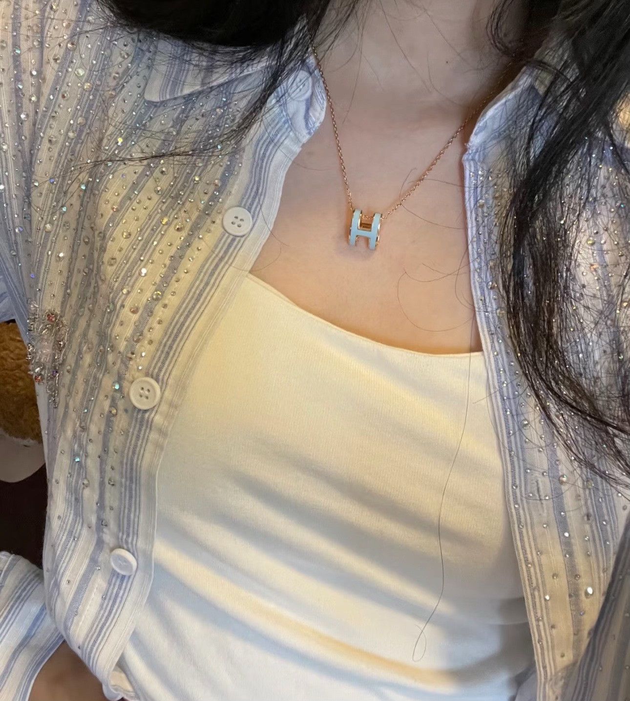Hermes hermes pop h rose gold pendant necklace Size ONE SIZE - 8 Thumbnail