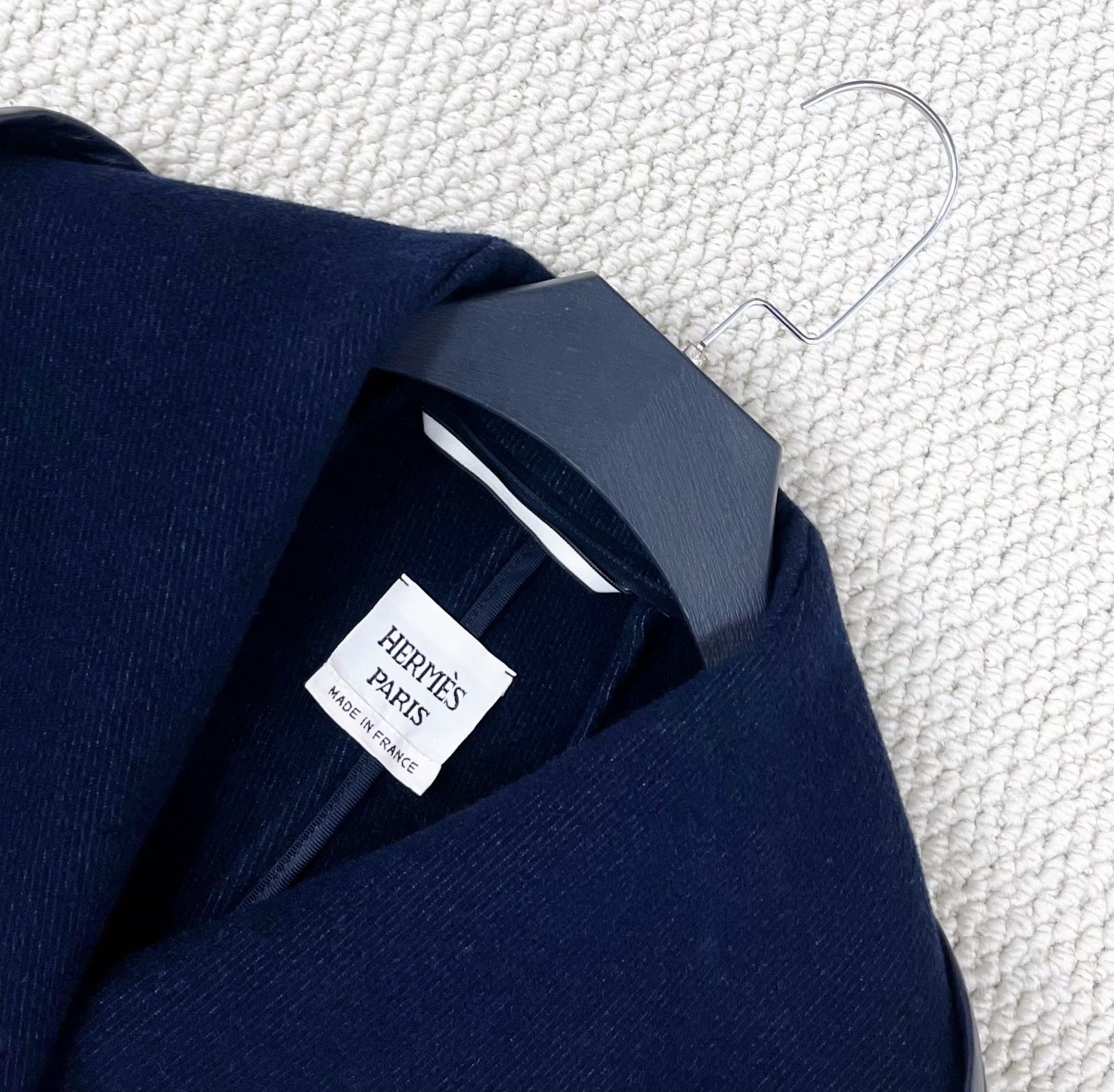 Hermes hermes gray wool and leather long coat Size M / US 6-8 / IT 42-44 - 3 Thumbnail