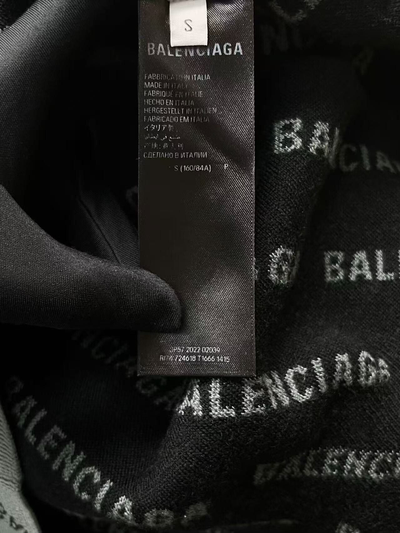 Balenciaga balenciaga ss23 gray-green logo knit sweater Size US S / EU 44-46 / 1 - 4 Thumbnail