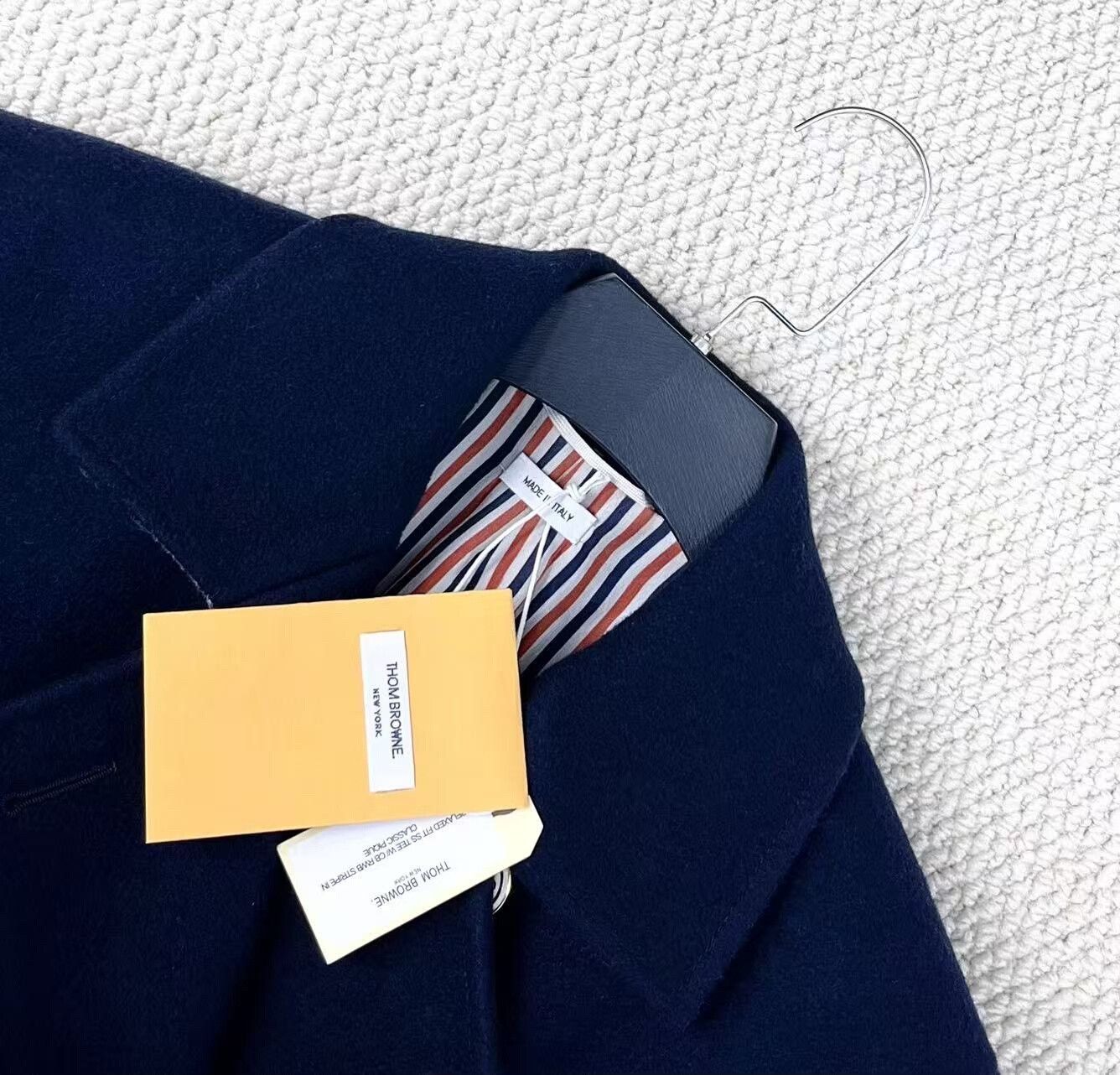 Thom Browne thom browne double-breasted navy wool coat Size US M / EU 48-50 / 2 - 3 Thumbnail