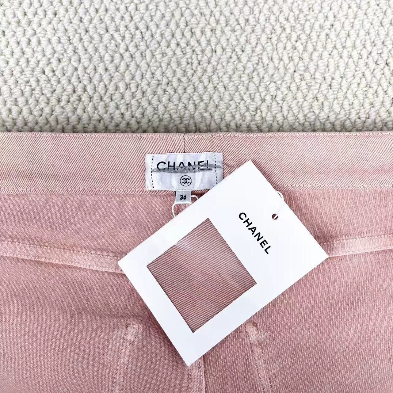 Chanel Chanel Pink High Waist Denim Pants Size 36" / US 14 / IT 50 - 3 Thumbnail