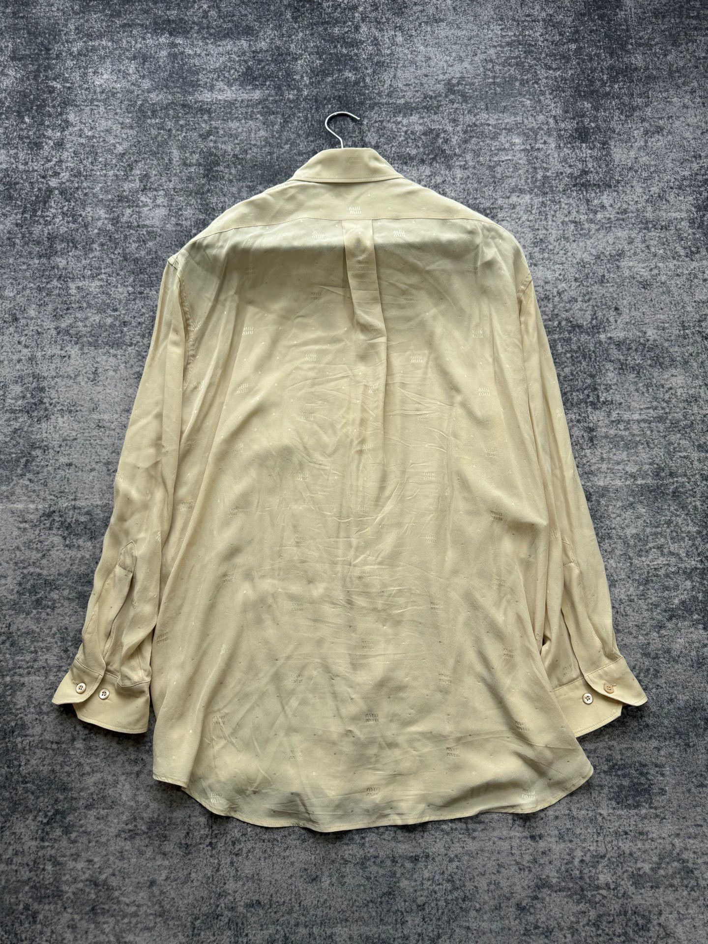 Miu Miu Miu Miu Silk Long Sleeve Shirt Size S / US 4 / IT 40 - 2 Thumbnail