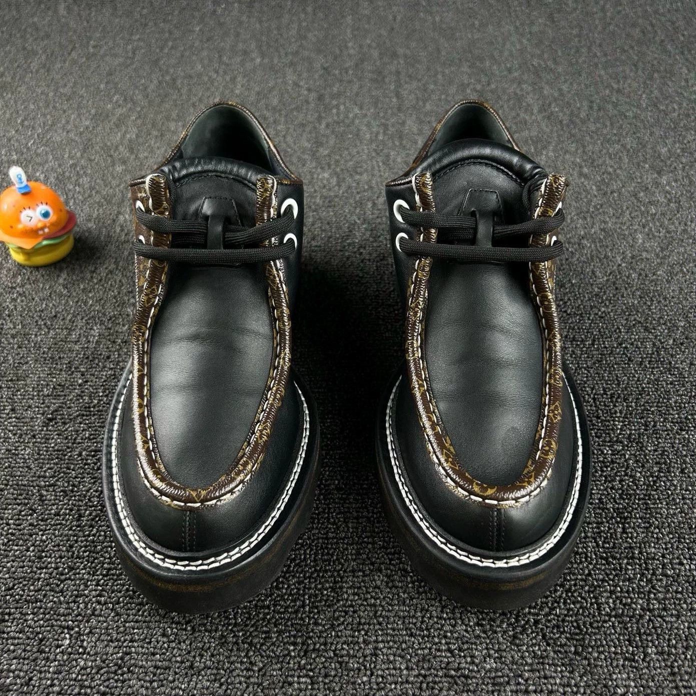 Louis Vuitton louis vuitton black loafers with thick sole Size US 8.5 / EU 41-42 - 2 Thumbnail