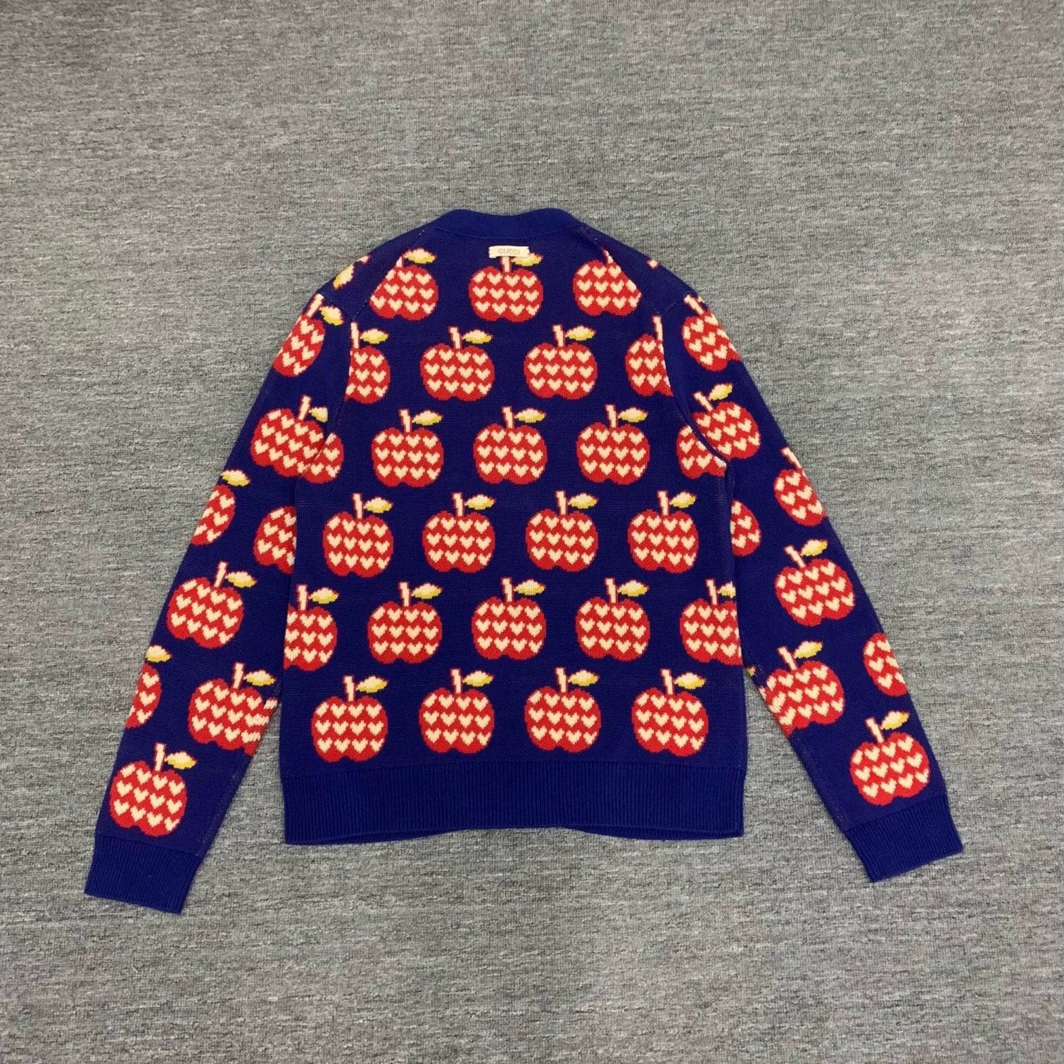 Gucci gucci blue apple patterned knitted cardigan Size M / US 6-8 / IT 42-44 - 2 Thumbnail