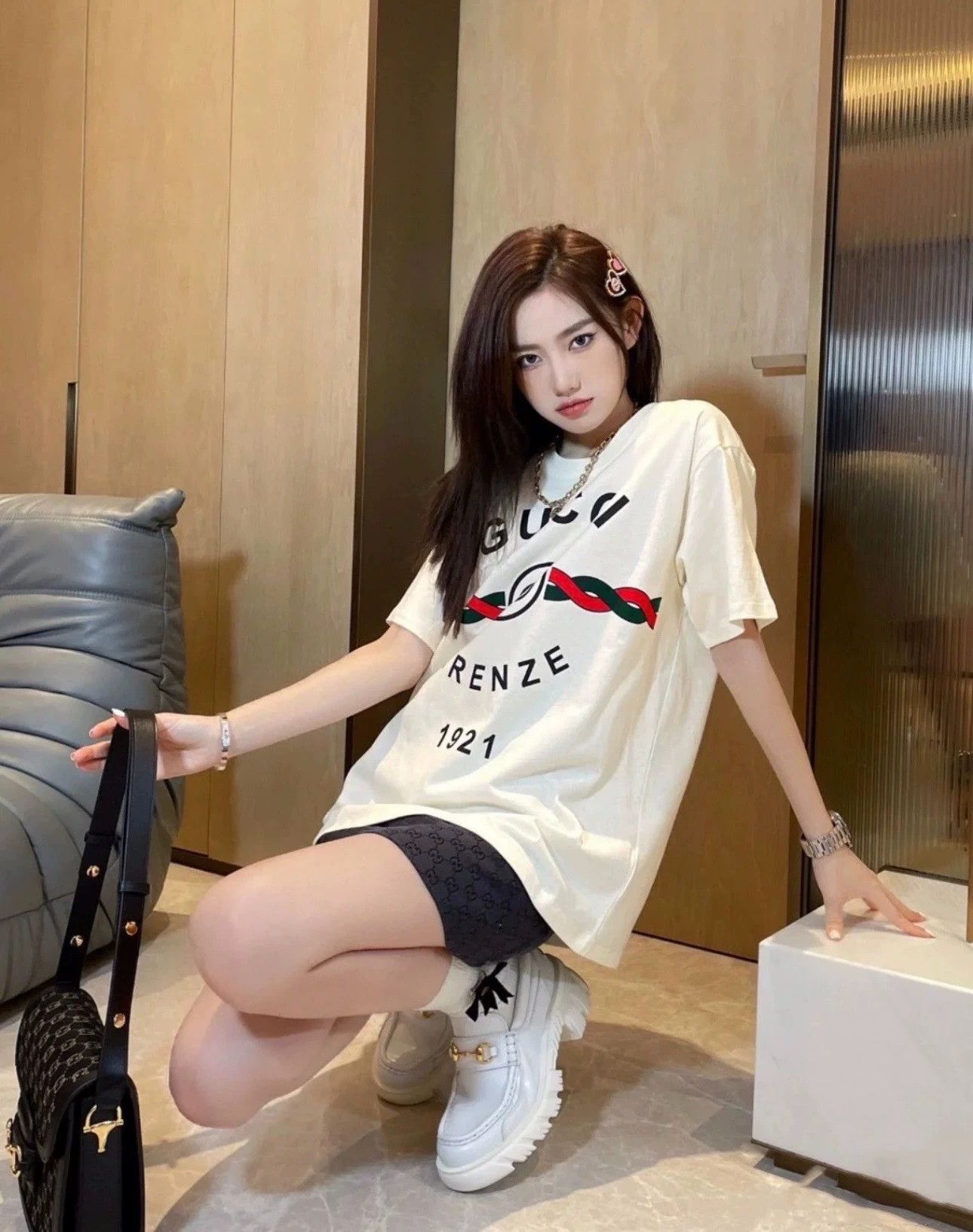 Gucci gucci white short sleeve logo t-shirt Size US S / EU 44-46 / 1 - 9 Thumbnail
