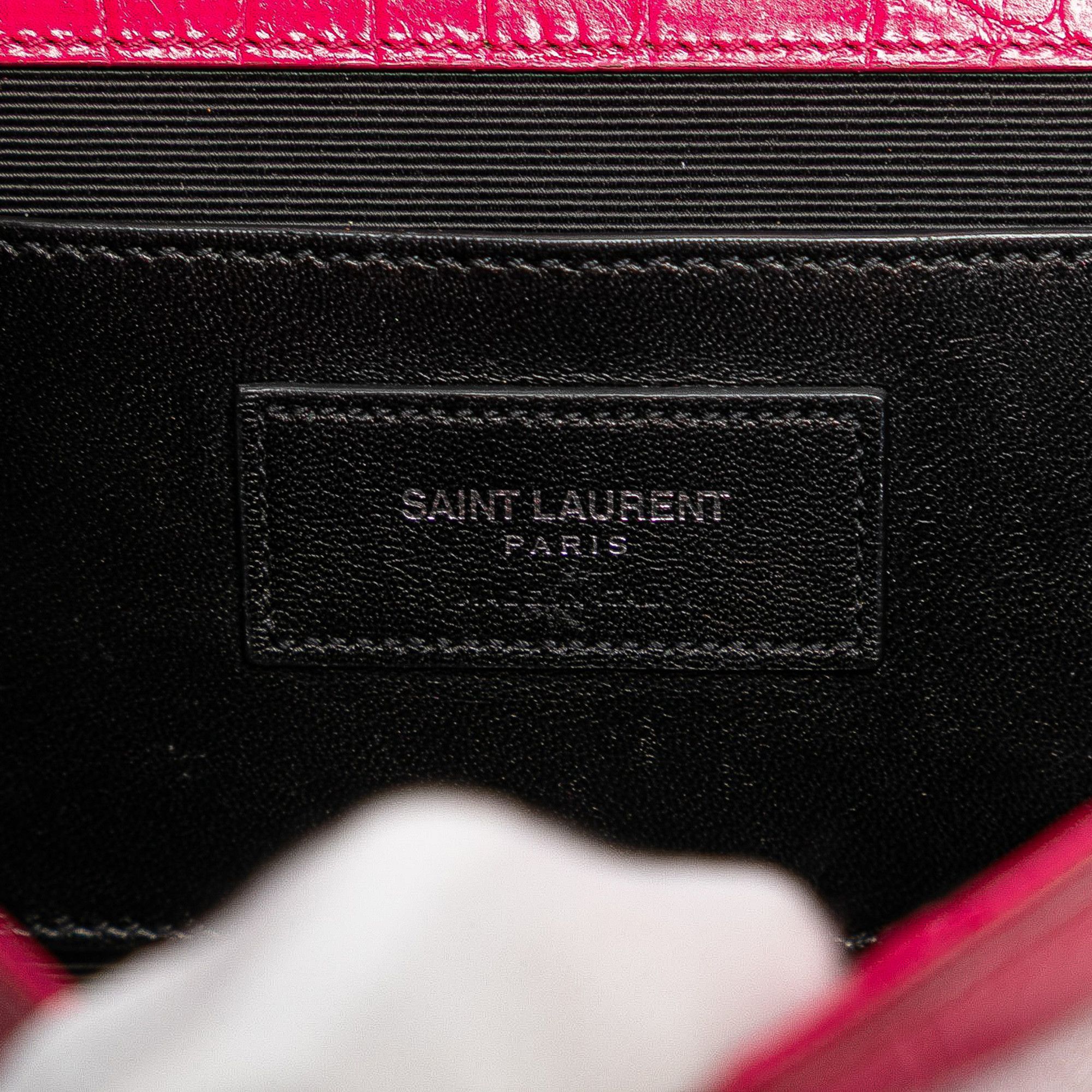 Yves Saint Laurent Yves Saint Laurent Medium Croc Embossed Leather Kate Tassel Crossbody Size ONE SIZE - 5 Thumbnail