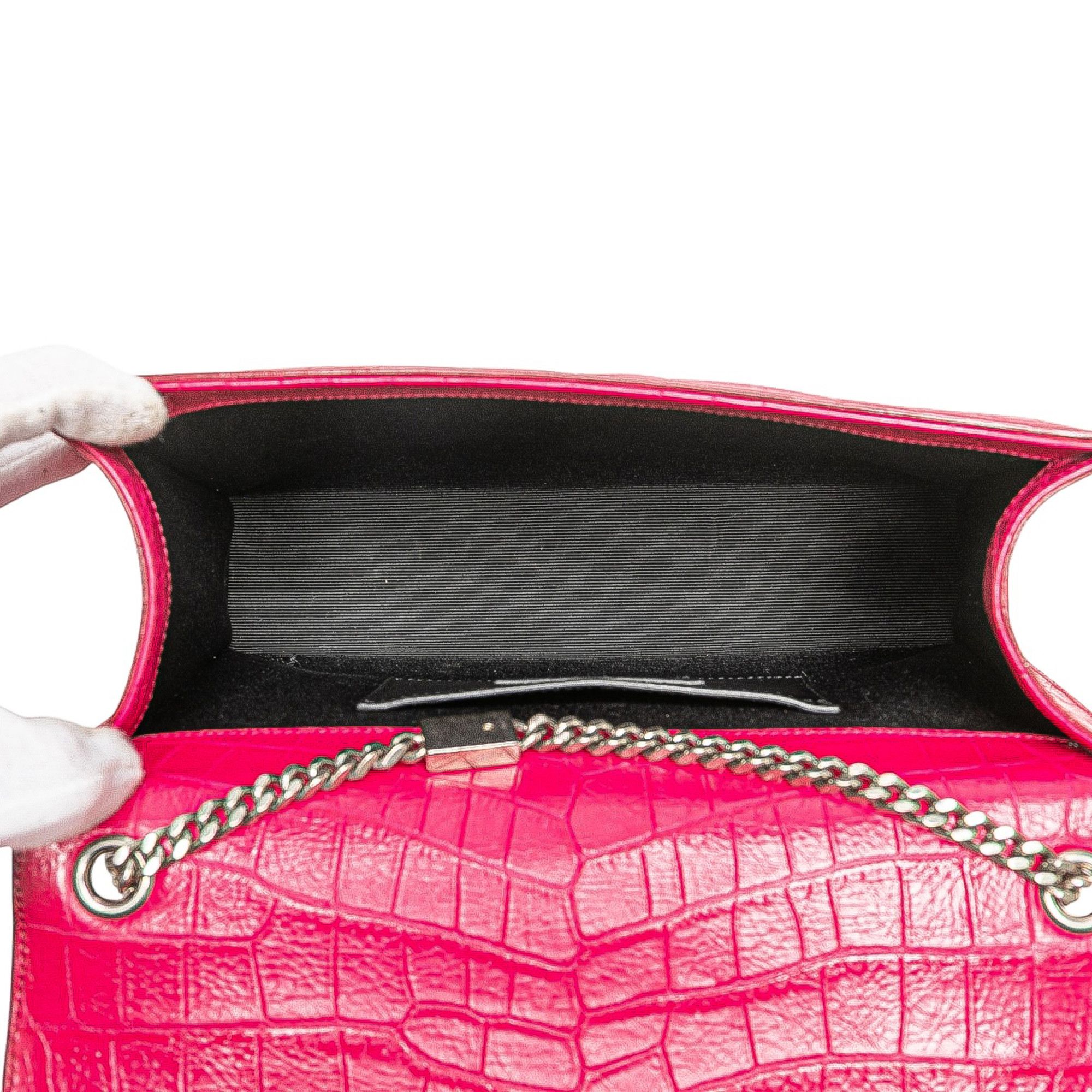 Yves Saint Laurent Yves Saint Laurent Medium Croc Embossed Leather Kate Tassel Crossbody Size ONE SIZE - 4 Thumbnail
