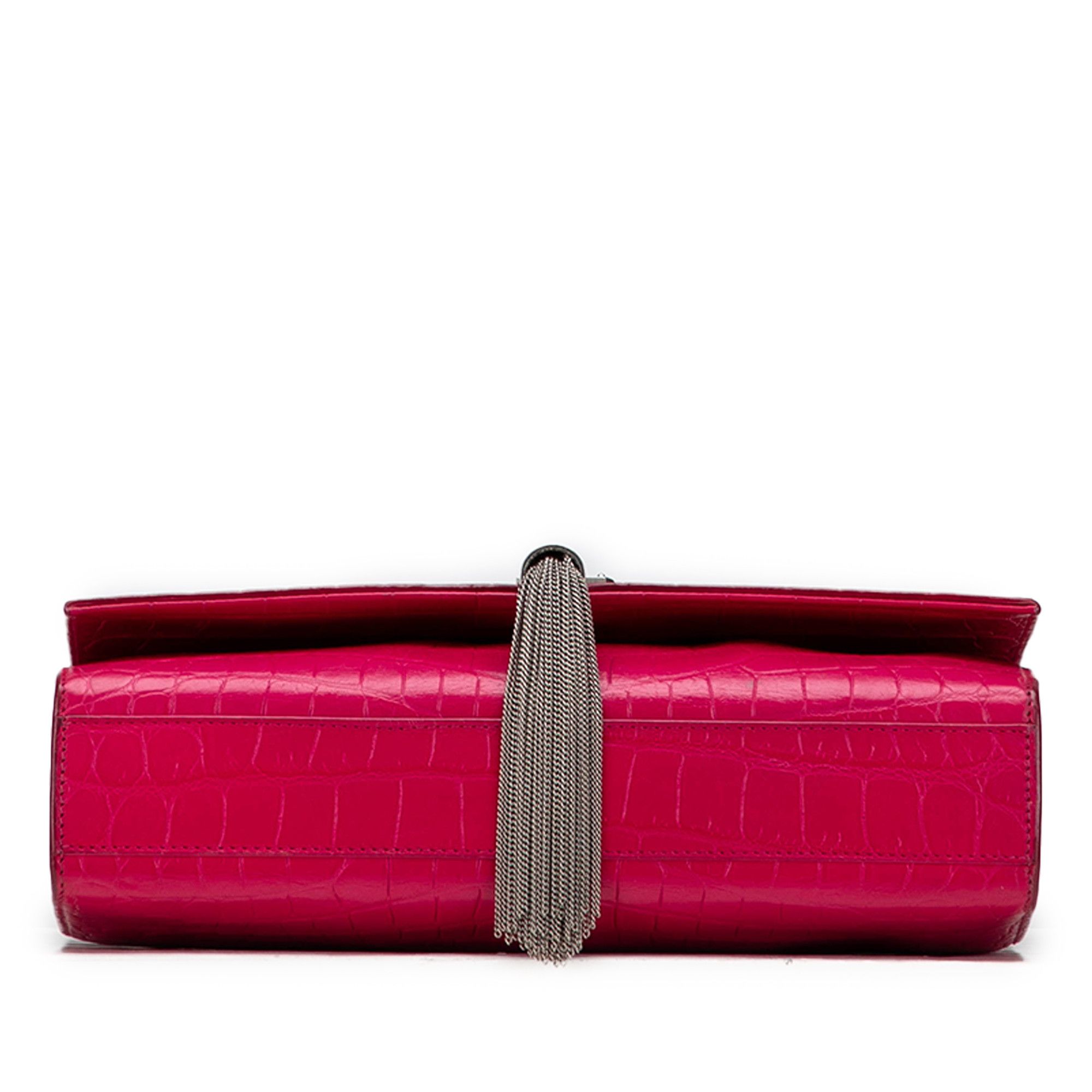 Yves Saint Laurent Yves Saint Laurent Medium Croc Embossed Leather Kate Tassel Crossbody Size ONE SIZE - 3 Thumbnail