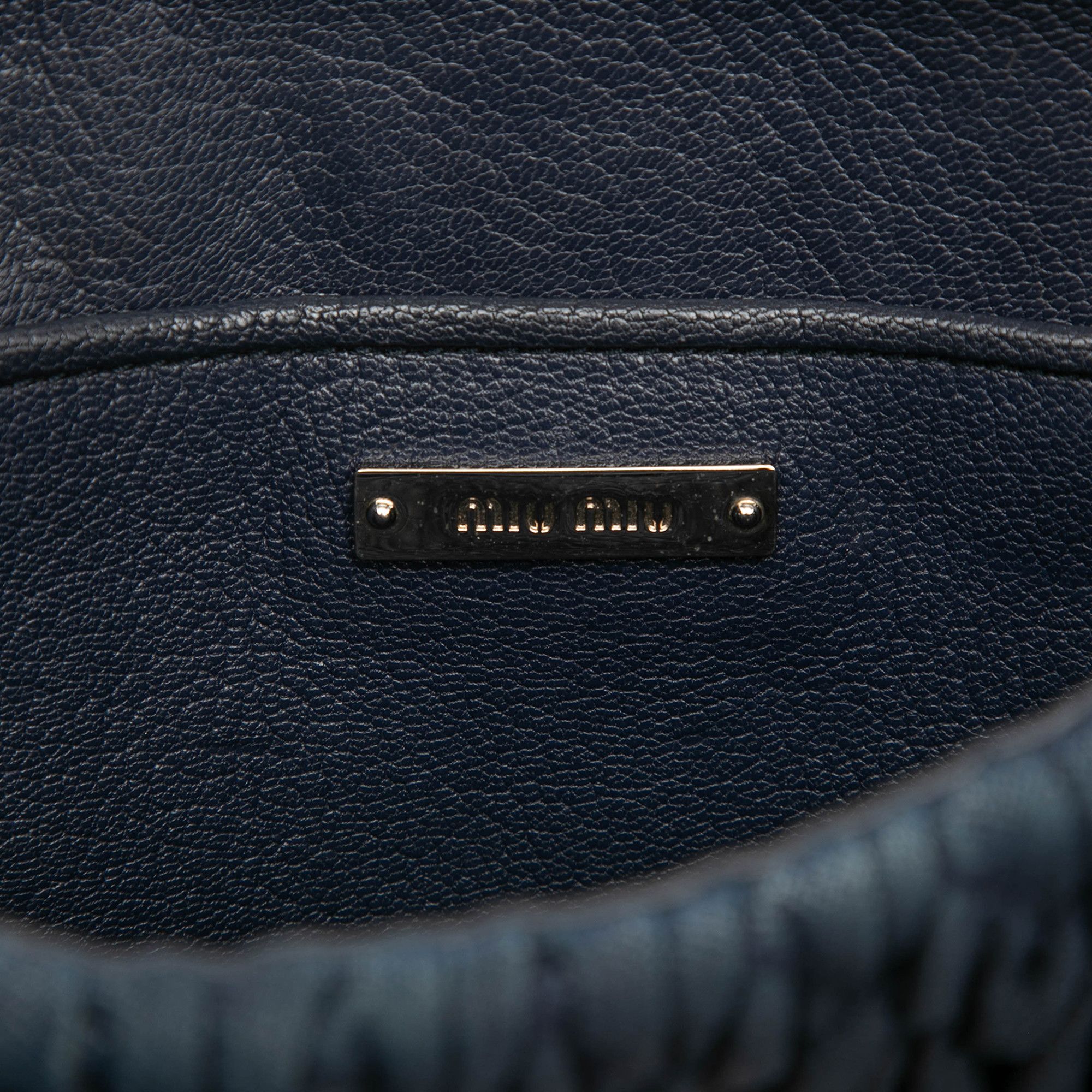 Miu Miu Miu Miu Matelasse Denim Crystal Satchel Size ONE SIZE - 5 Thumbnail