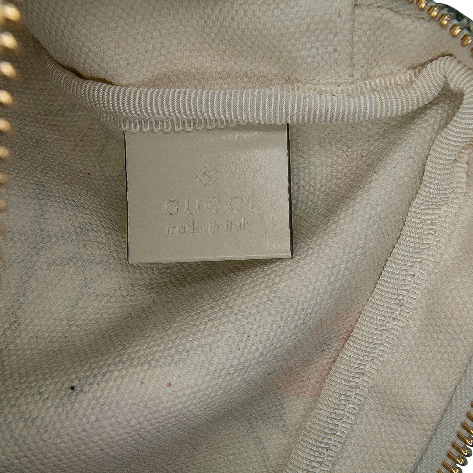Gucci Gucci Cutout Leather and Flora Canvas Infinity Crossbody Size ONE SIZE - 6 Thumbnail