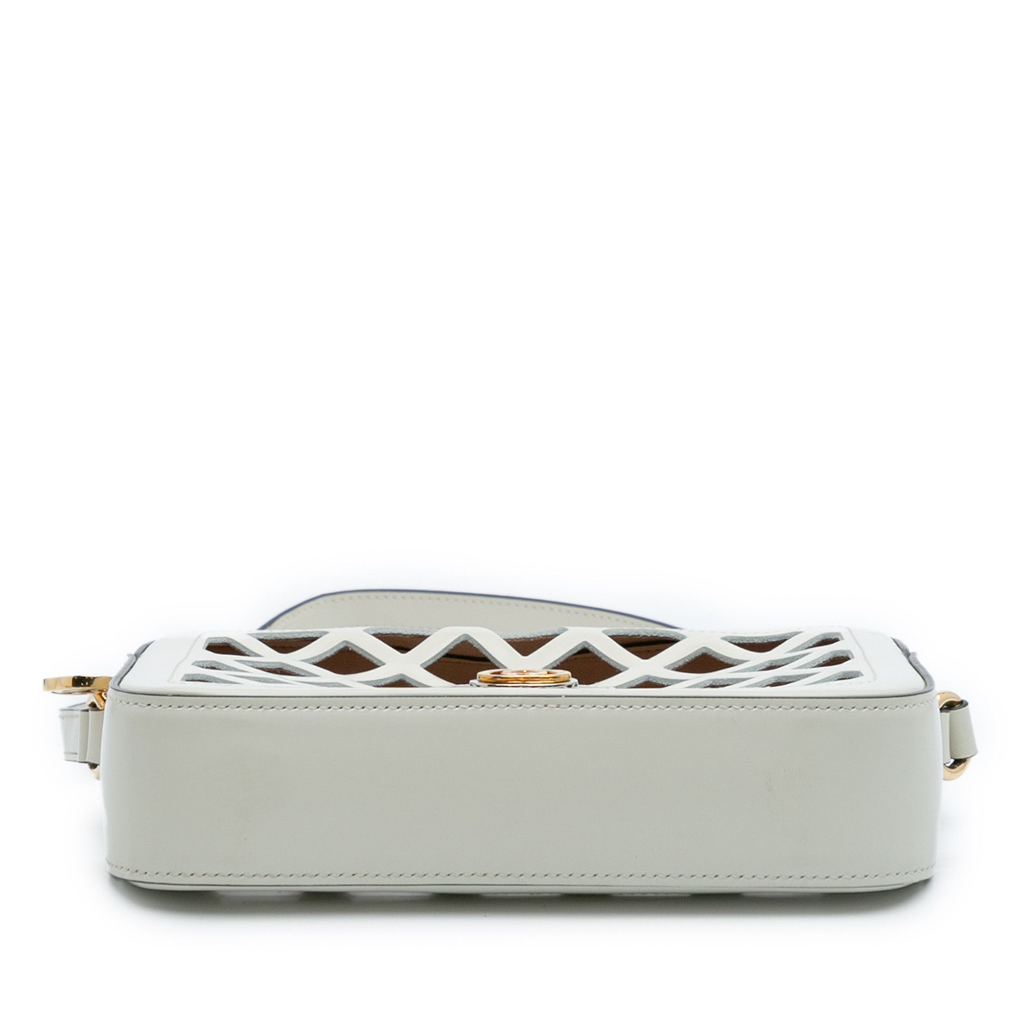 Gucci Gucci Cutout Leather and Flora Canvas Infinity Crossbody Size ONE SIZE - 3 Thumbnail