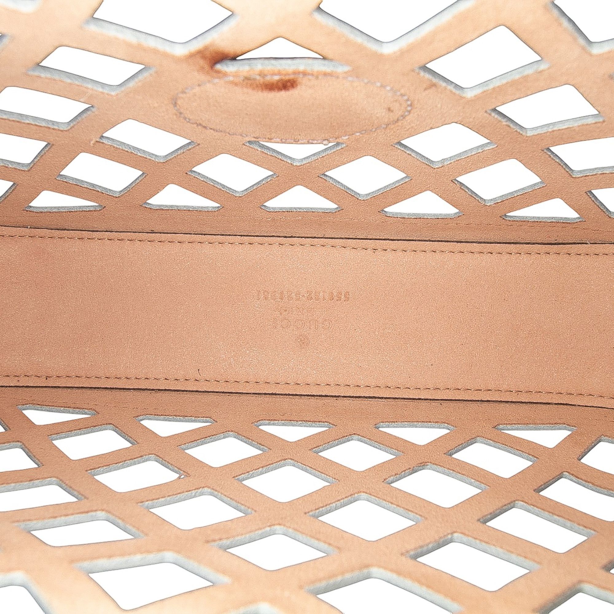 Gucci Gucci Cutout Leather and Flora Canvas Infinity Crossbody Size ONE SIZE - 4 Thumbnail