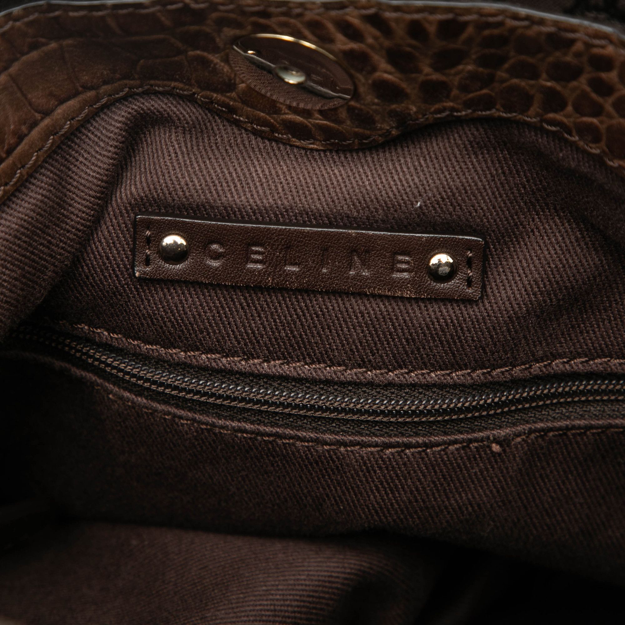 Celine Celine Embossed Leather Trimmed Macadam Canvas Vertical Tote Size ONE SIZE - 5 Thumbnail