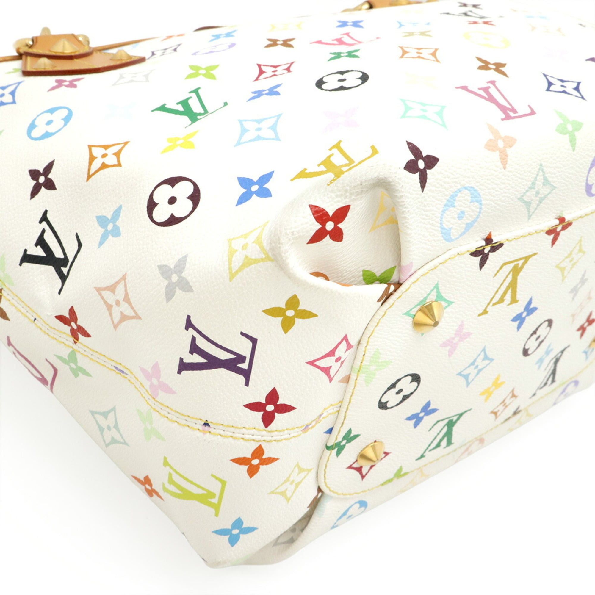 Louis Vuitton LOUIS VUITTON Monogram Multicolore Annie GM Tote Bag, Shoulder Chain Ribbon, Blanc, White, M40303 Size ONE SIZE - 4 Thumbnail