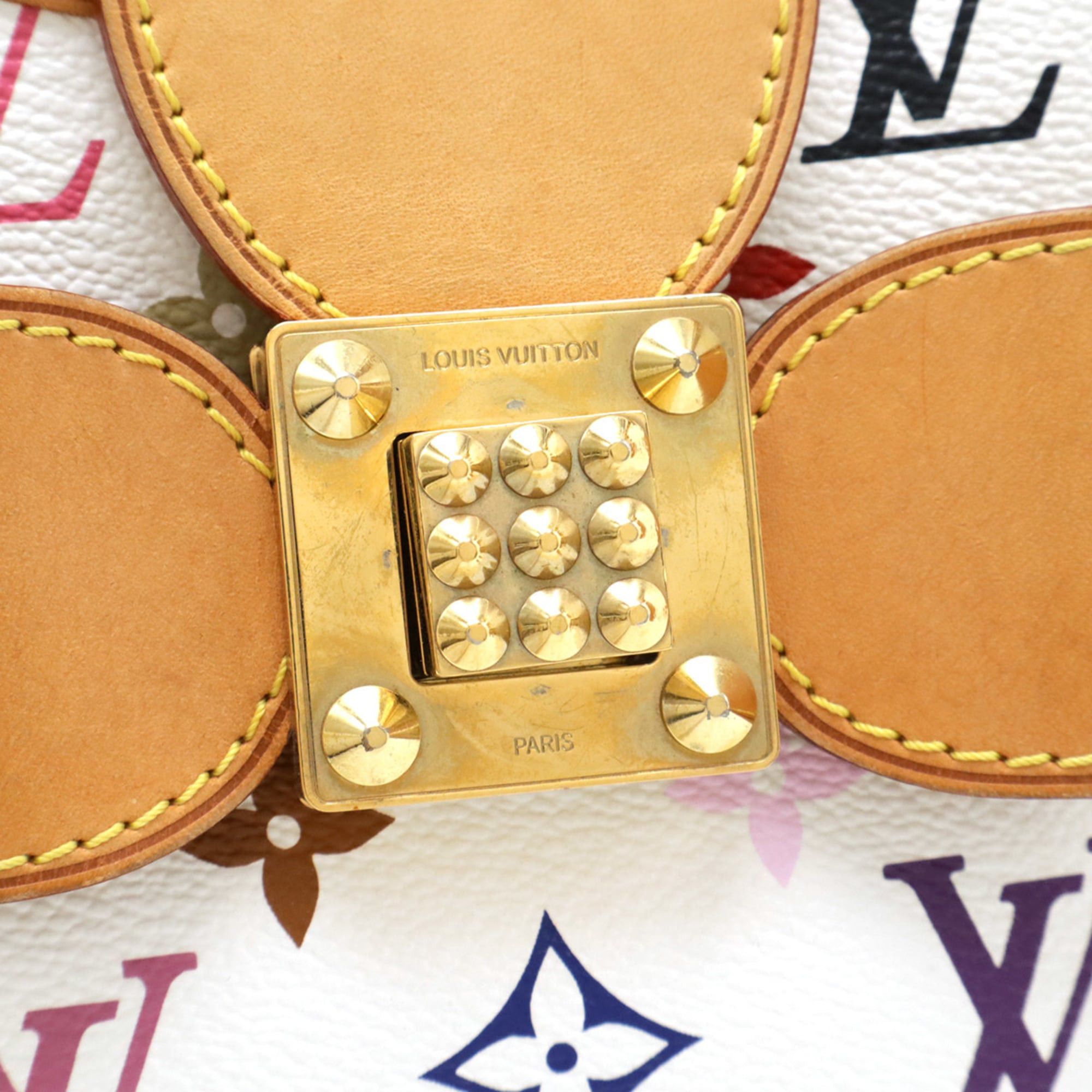 Louis Vuitton LOUIS VUITTON Monogram Multicolore Annie GM Tote Bag, Shoulder Chain Ribbon, Blanc, White, M40303 Size ONE SIZE - 7 Thumbnail