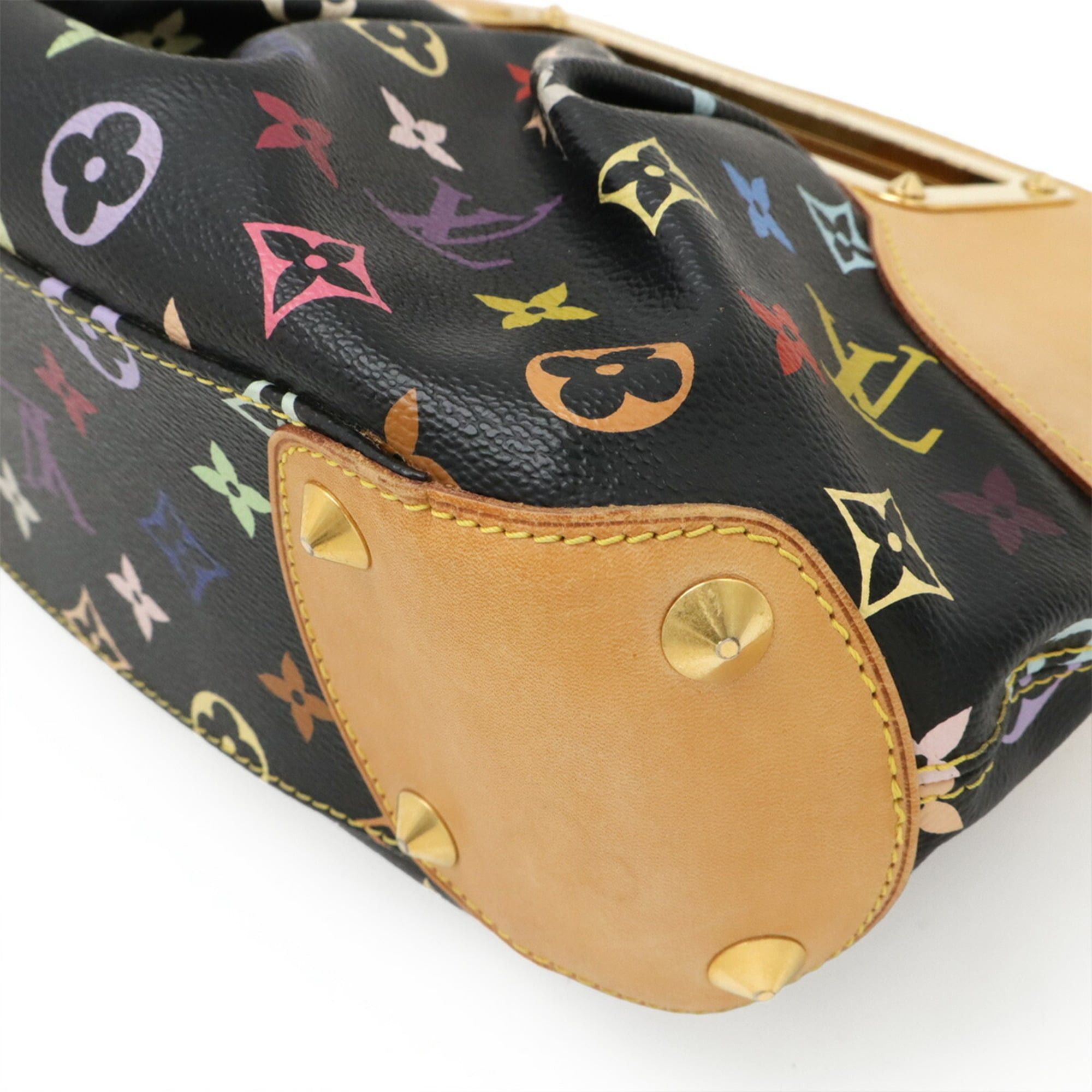 Louis Vuitton LOUIS VUITTON Monogram Multicolore Judy PM Handbag/Shoulder Bag in Noir and Black, M40258 Size ONE SIZE - 4 Thumbnail