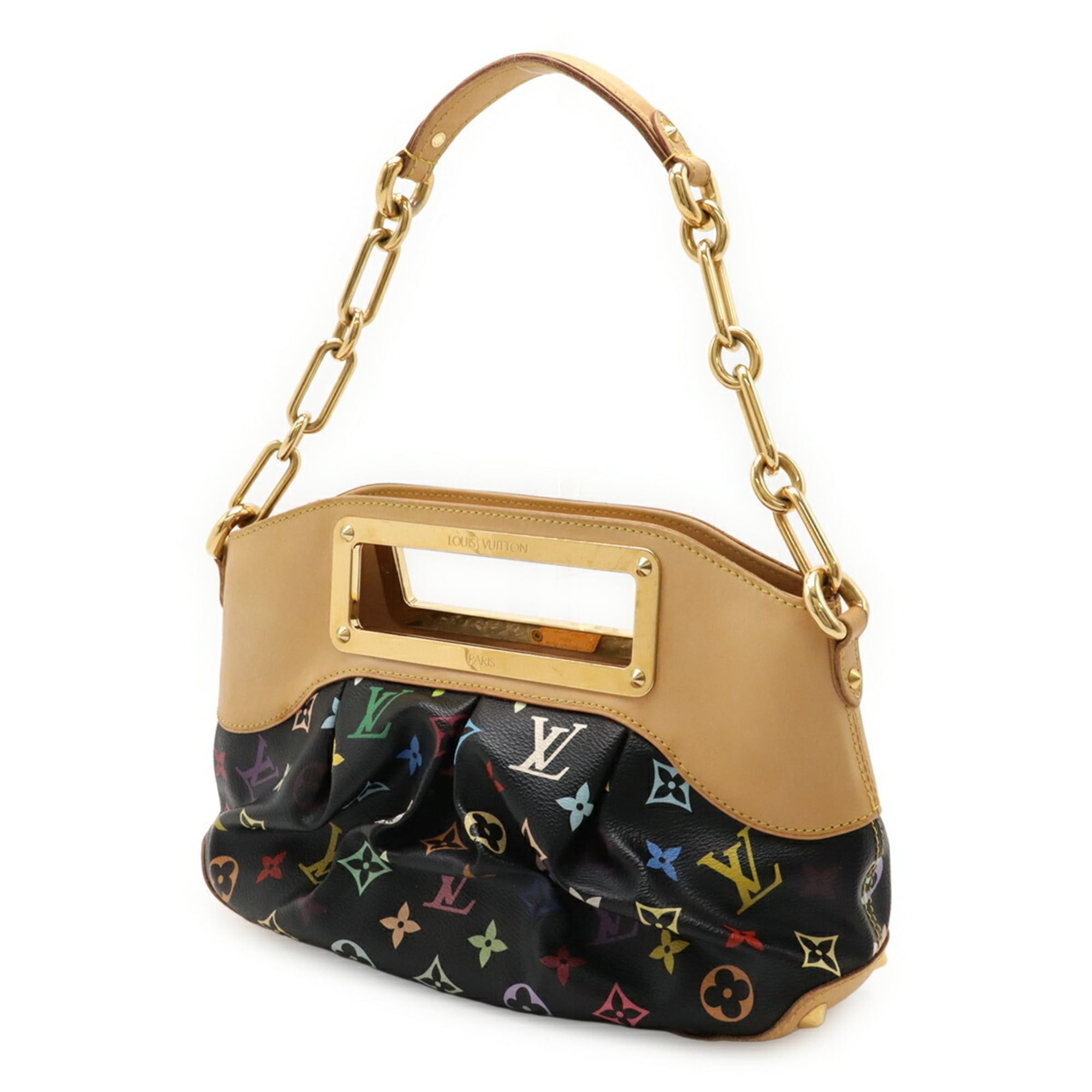 Louis Vuitton LOUIS VUITTON Monogram Multicolore Judy PM Handbag/Shoulder Bag in Noir and Black, M40258 Size ONE SIZE - 3 Thumbnail